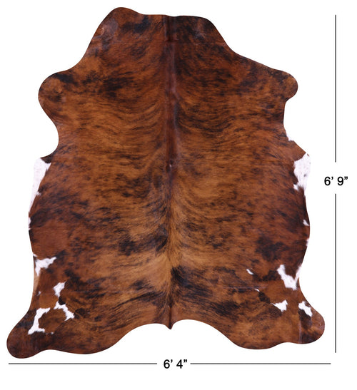 Brindle Natural Cowhide Rug - Large 6'9