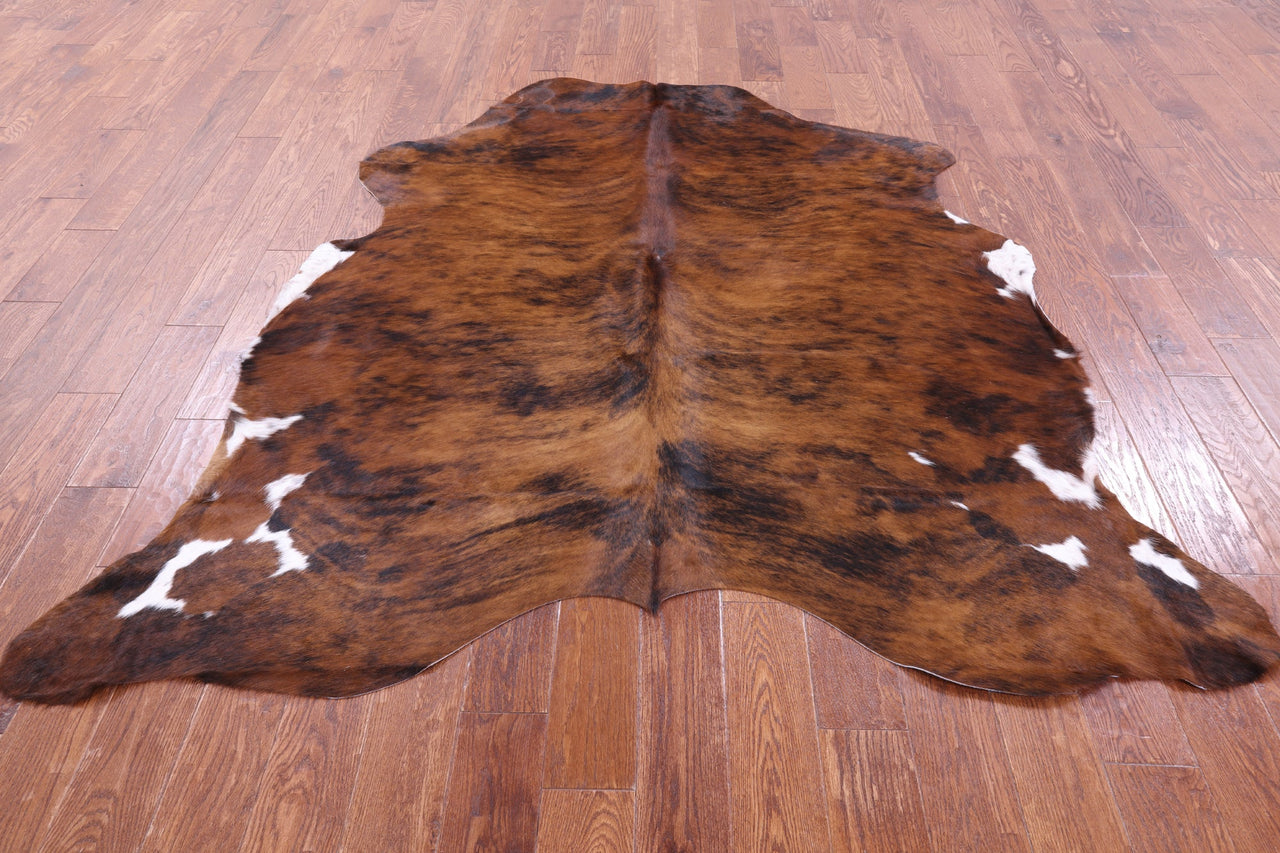 Brindle Natural Cowhide Rug - Medium 6'9"H x 6'4"W