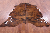 Thumbnail for Brindle Natural Cowhide Rug - Medium 6'9