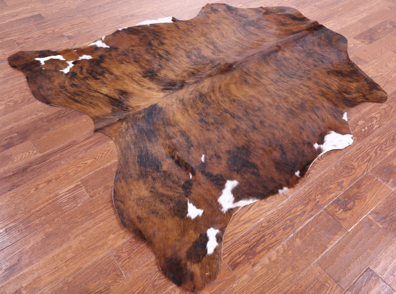 Brindle Natural Cowhide Rug - Medium 6'9"H x 6'4"W