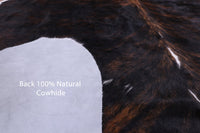 Thumbnail for Brindle Natural Cowhide Rug - Medium 6'4