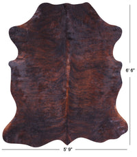 Thumbnail for Brindle Natural Cowhide Rug - Medium 6'6