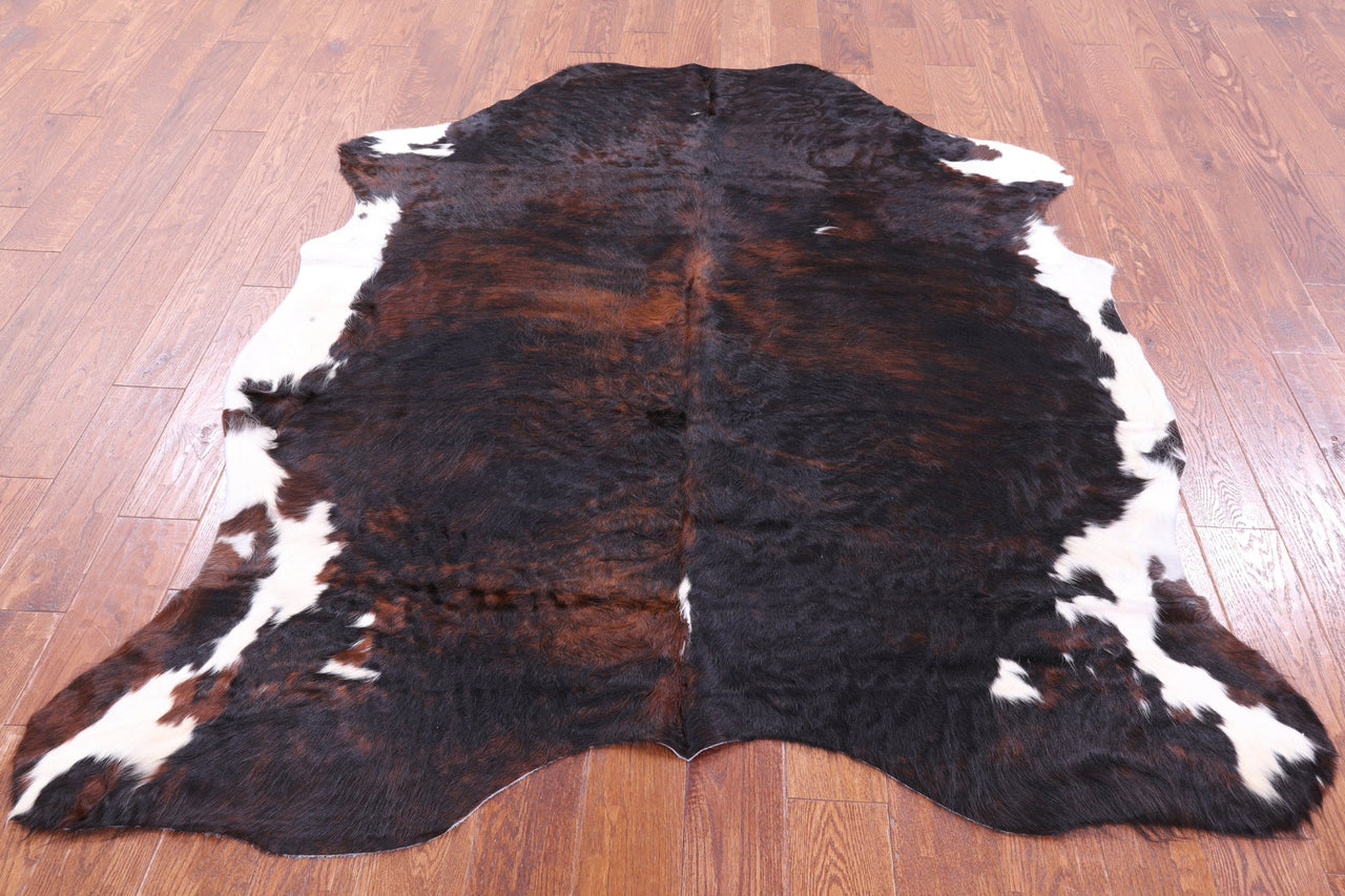 Tricolor Natural Cowhide Rug - Medium 6'5"H x 5'7"W