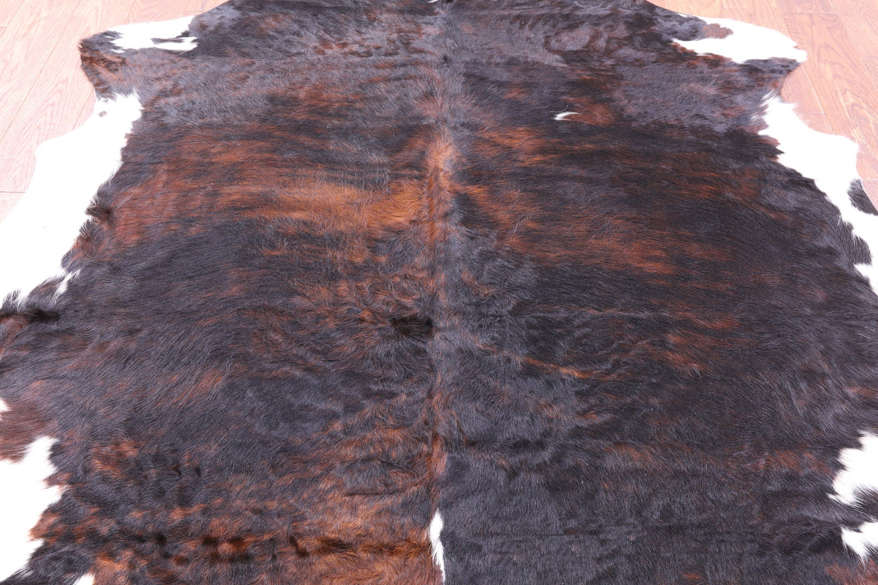 Tricolor Natural Cowhide Rug - Large 6'5"H x 5'7"W