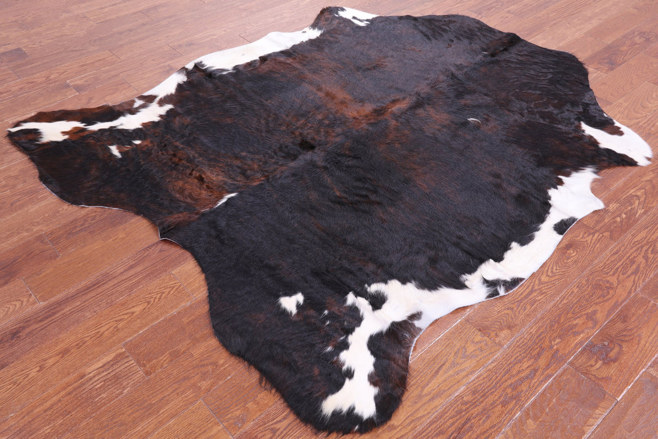 Tricolor Natural Cowhide Rug - Large 6'5"H x 5'7"W