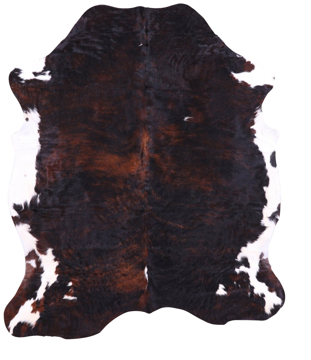 Tricolor Natural Cowhide Rug - Large 6'5"H x 5'7"W