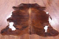 Thumbnail for Brindle Natural Cowhide Rug - Large 6'4