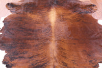 Thumbnail for Brindle Natural Cowhide Rug - Medium 6'4