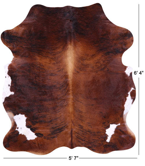 Brindle Natural Cowhide Rug - Large 6'4