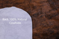 Thumbnail for Brindle Brown Natural Cowhide Rug - XLarge 7'3