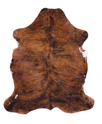 Thumbnail for Brindle Brown Natural Cowhide Rug - XLarge 7'3