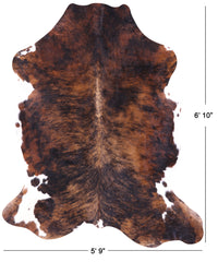 Thumbnail for Brindle Natural Cowhide Rug - XLarge 6'10