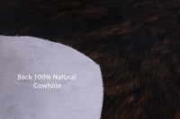 Thumbnail for Brindle Natural Cowhide Rug - XLarge 6'10