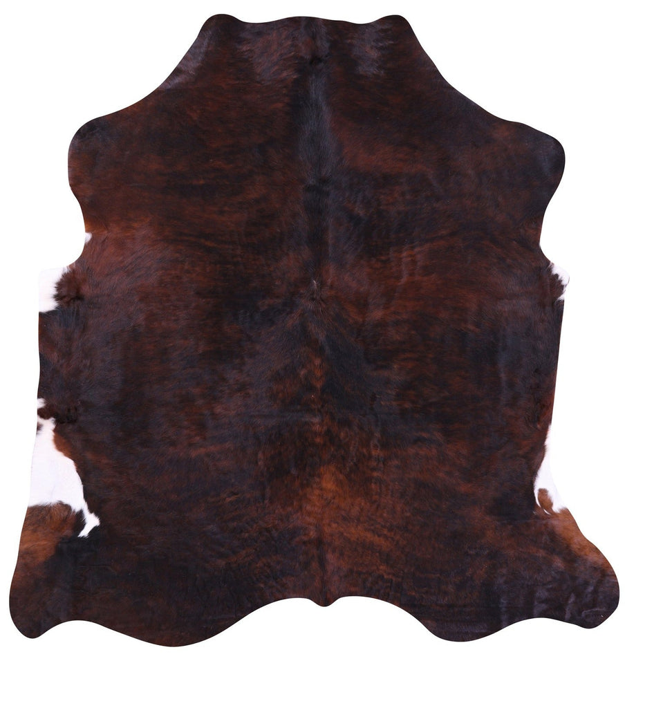 Dark Brindle Natural Cowhide Rug - X-Large 7'3"H x 6'11"W