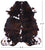 Dark Brindle Natural Cowhide Rug - Large 6'11"H x 6'2"W