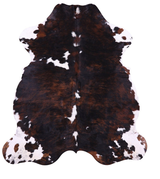 Dark Brindle Natural Cowhide Rug - Large 6'11"H x 6'2"W