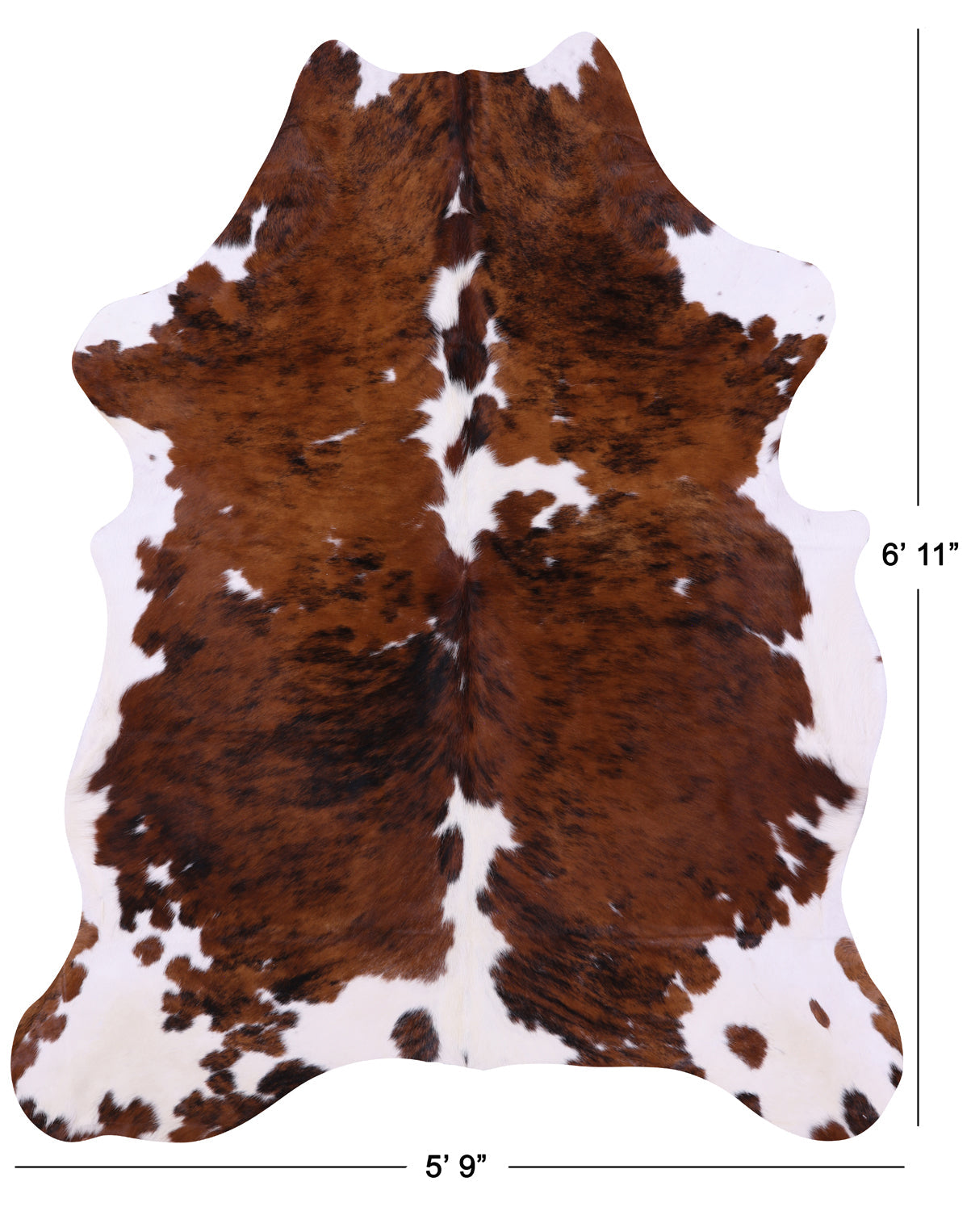 Brindle Natural Cowhide Rug - Large 6'11"H x 5'9"W