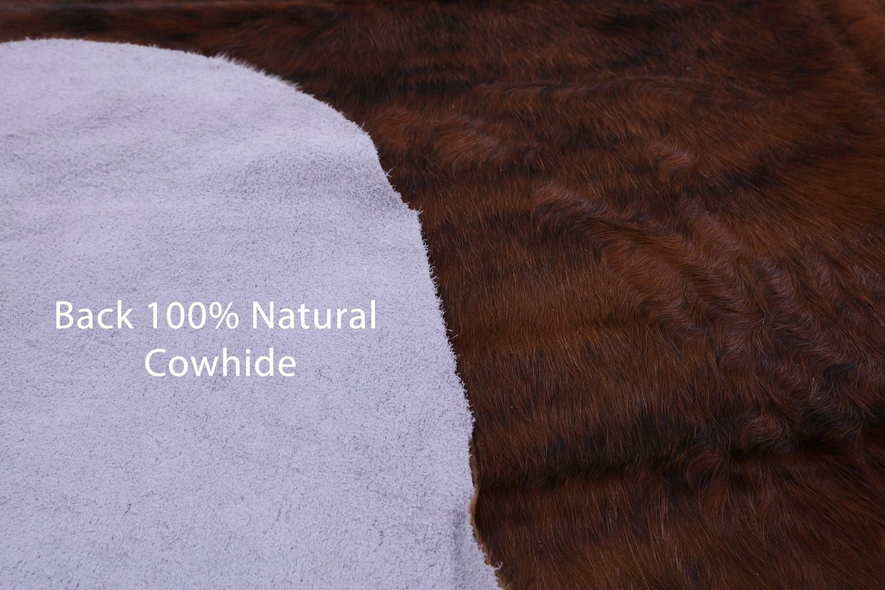 Brindle Natural Cowhide Rug - Large 7'2"H x 5'10"W