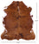 Brown Natural Cowhide Rug - Medium 6'5"H x 5'9"W
