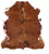 Brown Natural Cowhide Rug - Medium 6'5"H x 5'9"W