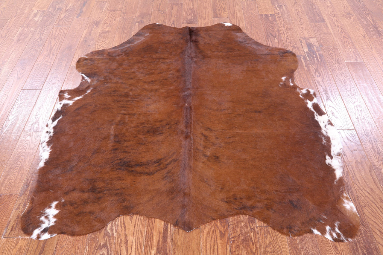 Brown Natural Cowhide Rug - Small 5'7"H x 5'2"W