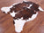 Brown & White Natural Cowhide Rug - Small 6'2"H x 5'7"W