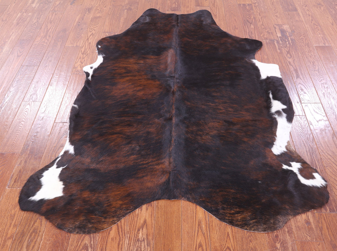 Brindle Brown Natural Cowhide Rug - Small 6'4"H x 5'2"W