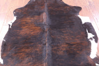 Thumbnail for Brindle Brown Natural Cowhide Rug - Small 6'4