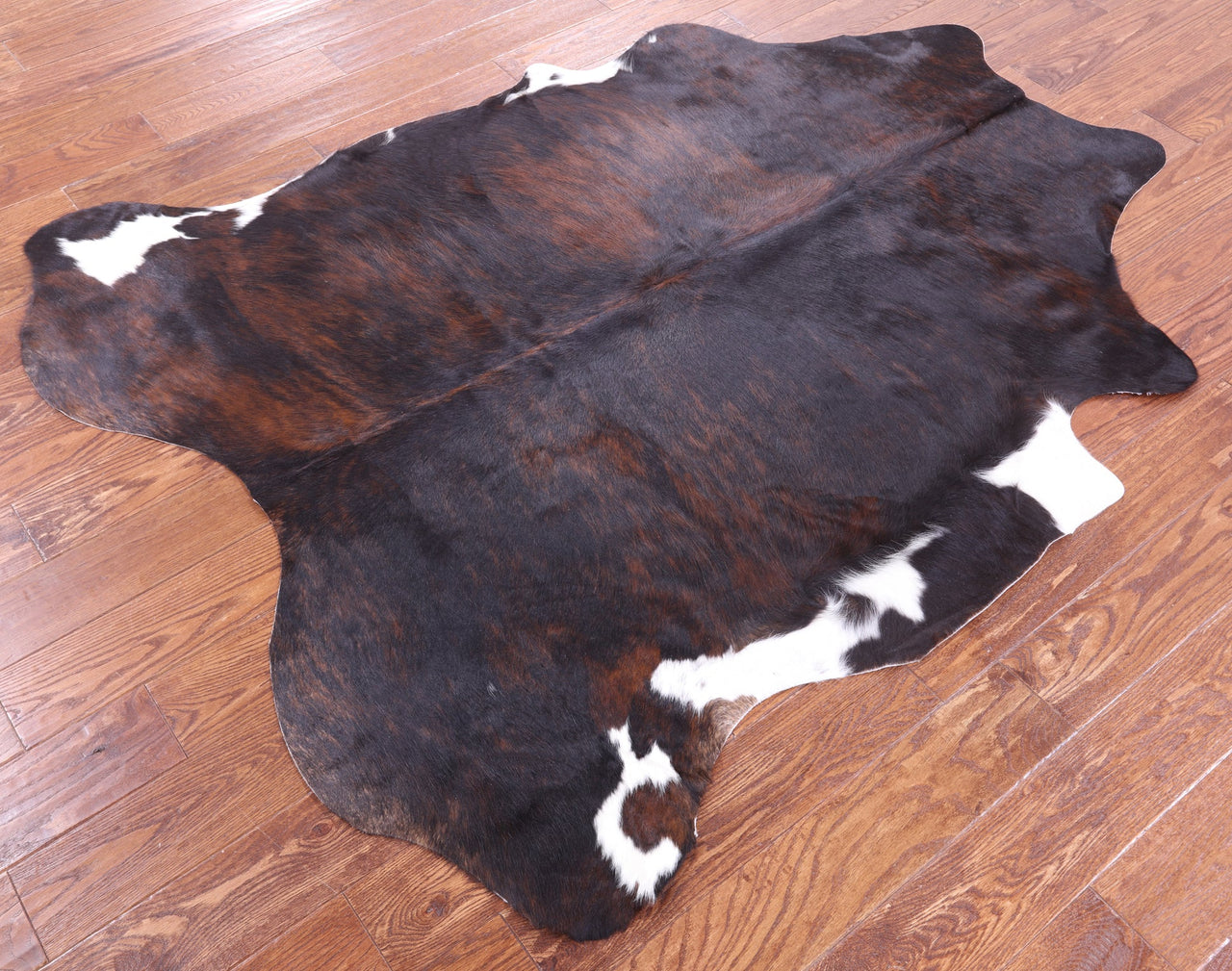 Brindle Brown Natural Cowhide Rug - Small 6'4"H x 5'2"W