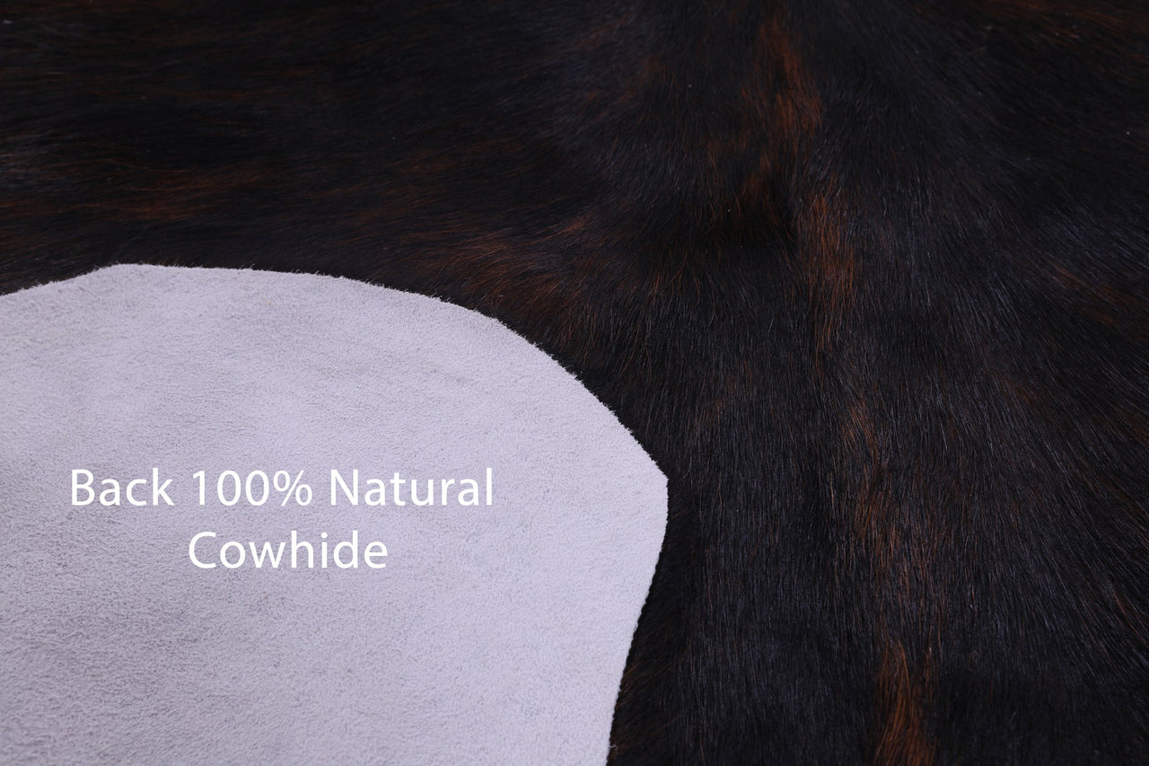 Brindle Brown Natural Cowhide Rug - Small 6'4"H x 5'2"W