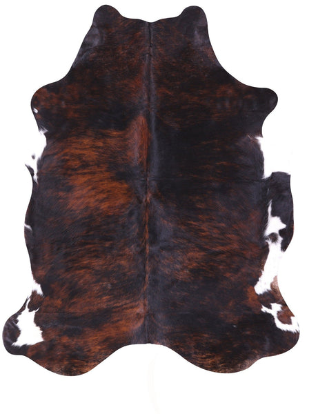 Brindle Brown Natural Cowhide Rug - Large 6'4"H x 5'2"W