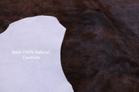Thumbnail for Brindle Brown Natural Cowhide Rug - Small 6'3