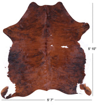 Thumbnail for Brindle Natural Cowhide Rug - Medium 5'10