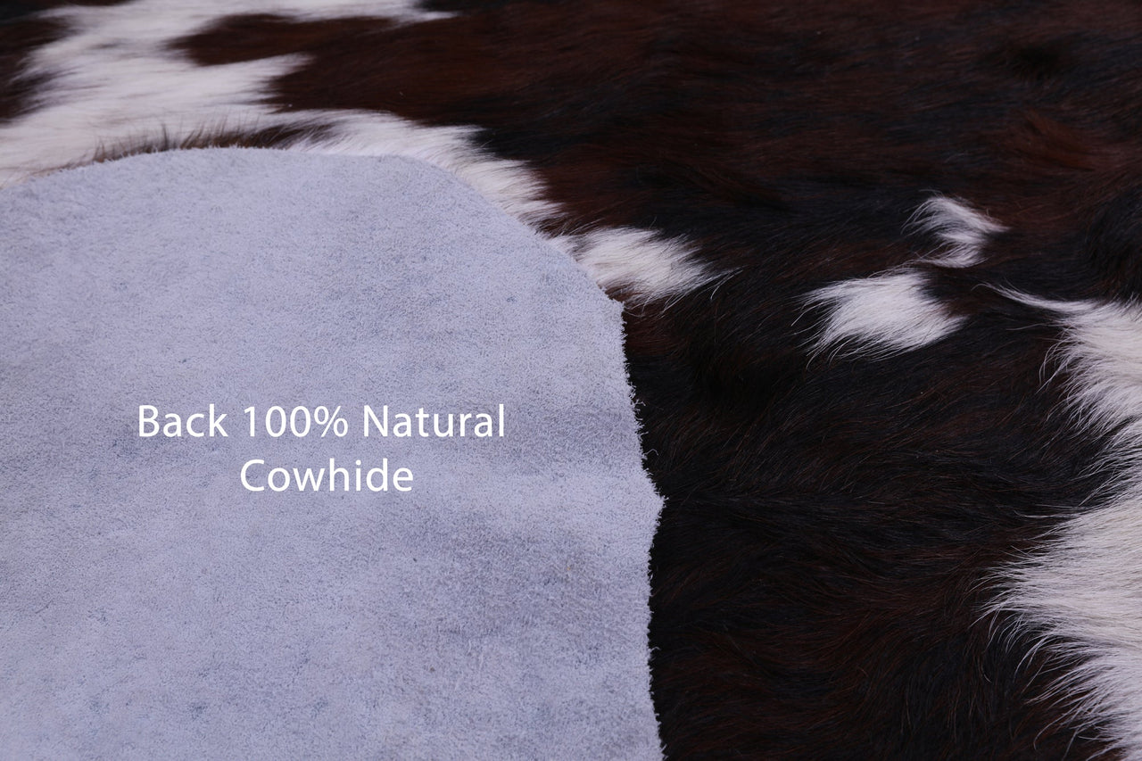 Tricolor Natural Cowhide Rug - Small 5'8"H x 5'10"W