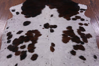 Thumbnail for Brown & White Natural Cowhide Rug - Small 5'9