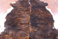 Thumbnail for Brindle Tricolor Natural Cowhide Rug - Small 5'8