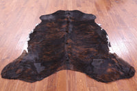 Thumbnail for Brindle Brown Natural Cowhide Rug - Small 6'2