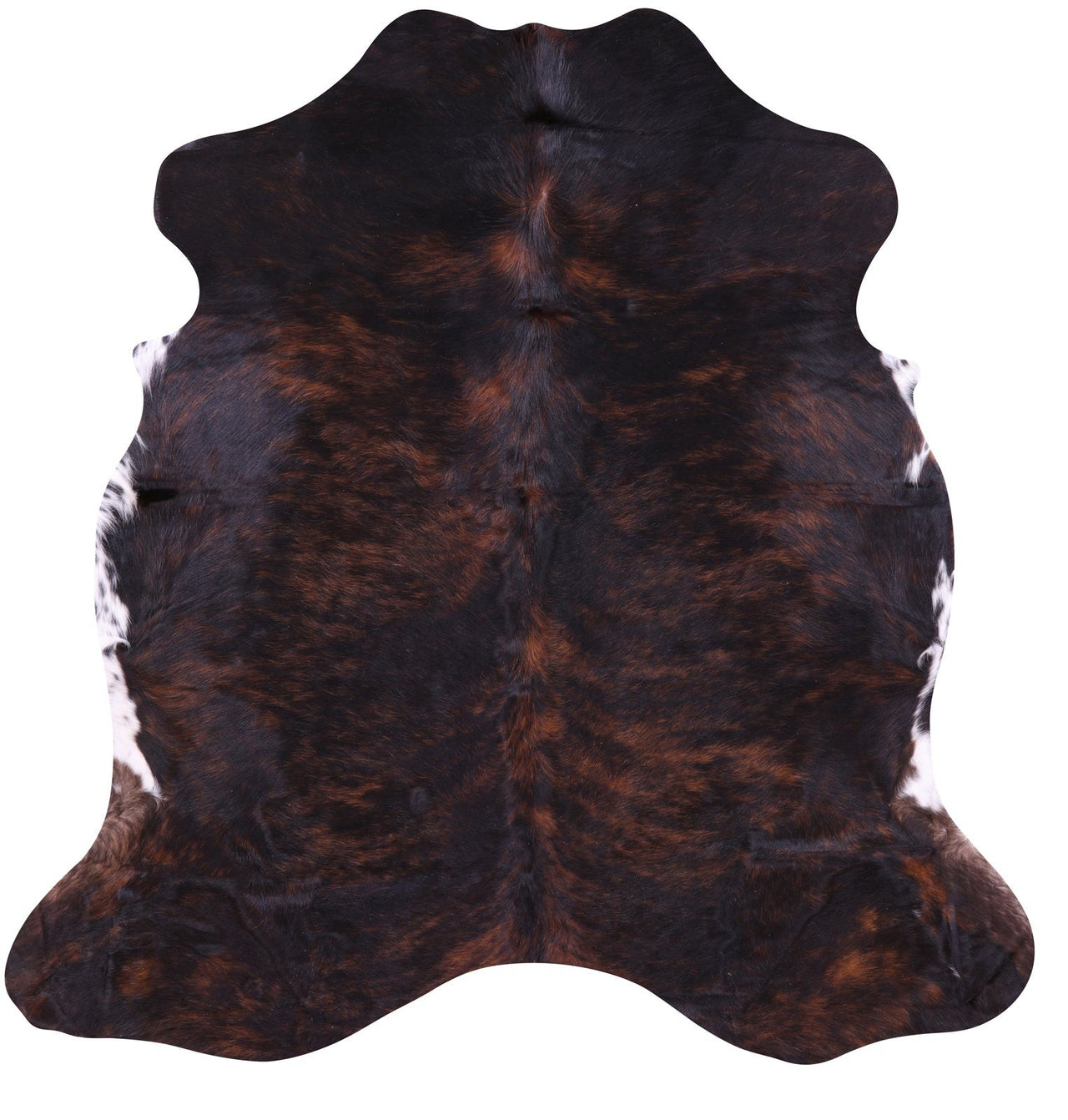 Brindle Brown Natural Cowhide Rug - Small 6'2"H x 6'2"W