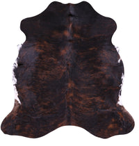 Thumbnail for Brindle Brown Natural Cowhide Rug - Medium 6'2