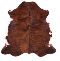 Thumbnail for Brindle Brown Natural Cowhide Rug - Medium 6'0