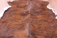 Thumbnail for Brindle Brown Natural Cowhide Rug - Medium 6'0