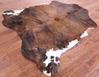 Thumbnail for Brindle Brown Natural Cowhide Rug - Small 5'11