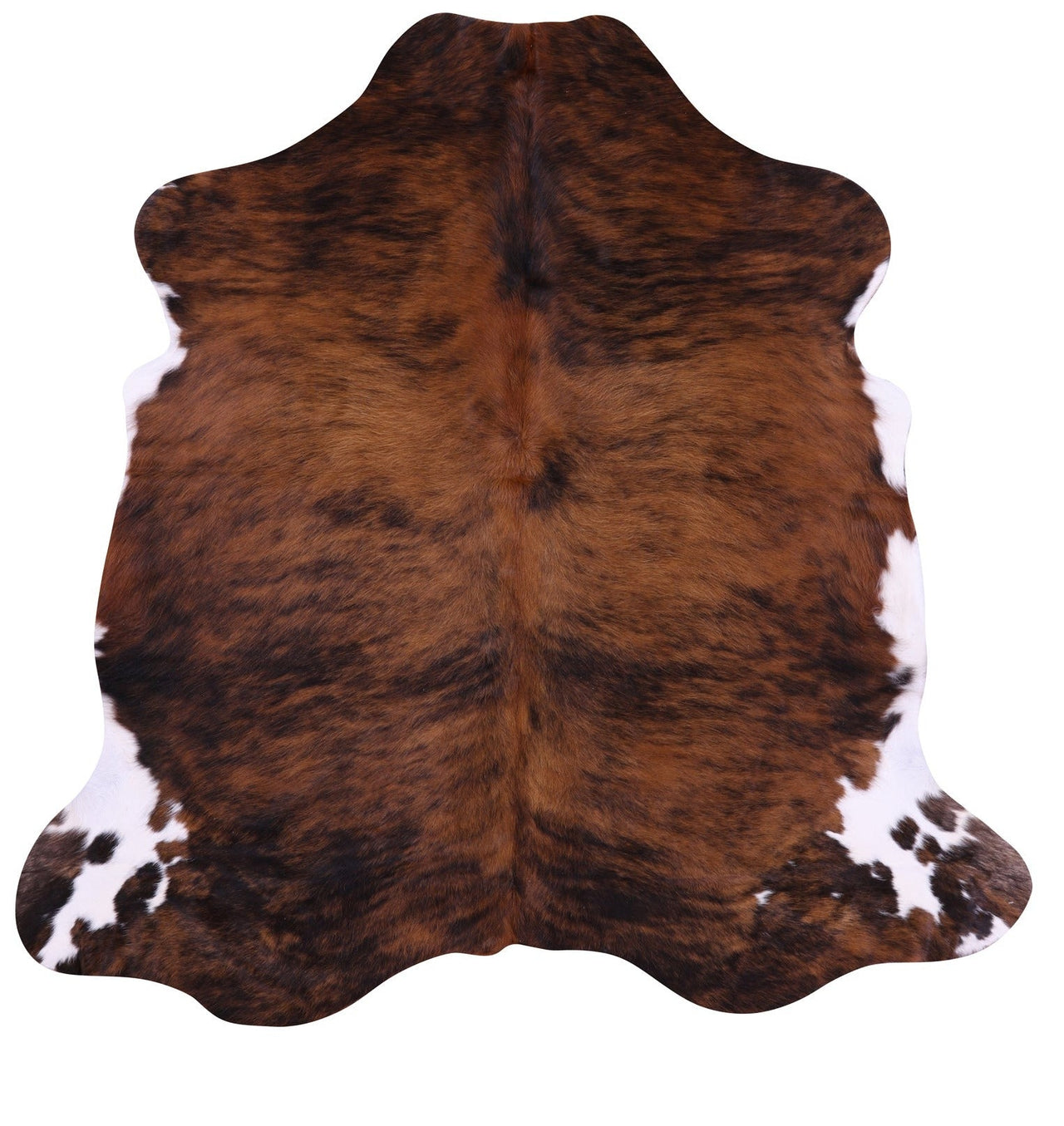 Brindle Brown Natural Cowhide Rug - Small 5'11"H x 6'0"W