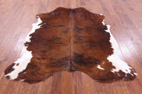 Thumbnail for Brown & White Natural Cowhide Rug - Small 6'3