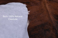 Thumbnail for Brown & White Natural Cowhide Rug - Small 6'3