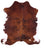 Brown & White Natural Cowhide Rug - Small 6'3"H x 5'7"W