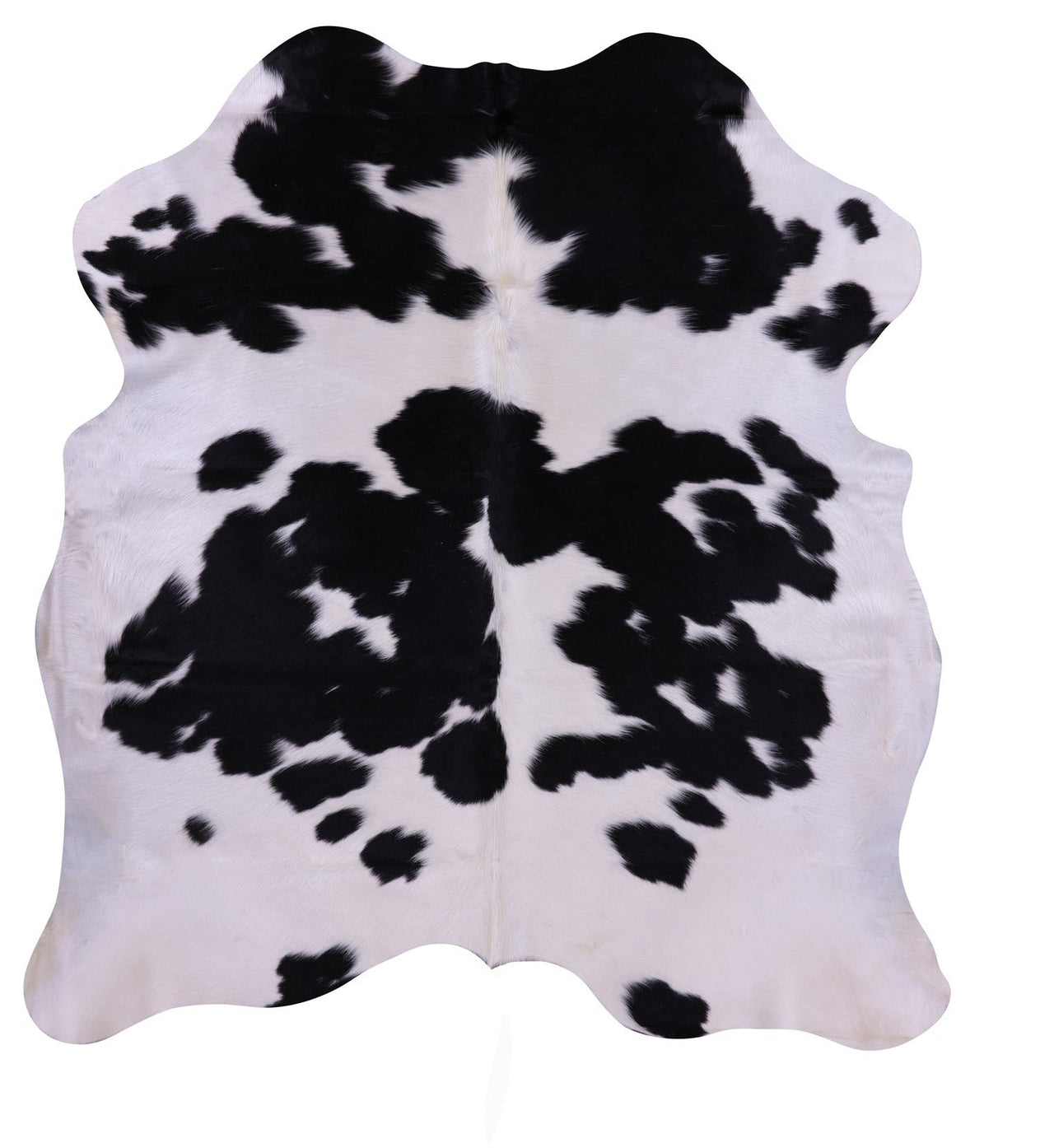 Black & White Natural Cowhide Rug - Small 5'10"H x 5'5"W