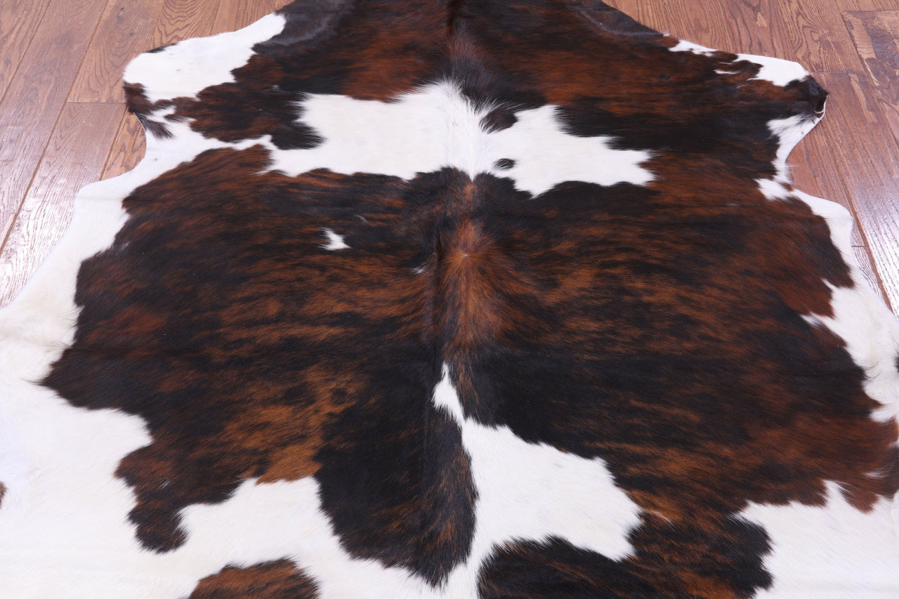 Tricolor Natural Cowhide Rug - Small 6'0"H x 6'0"W