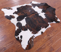 Thumbnail for Tricolor Natural Cowhide Rug - Small 6'0