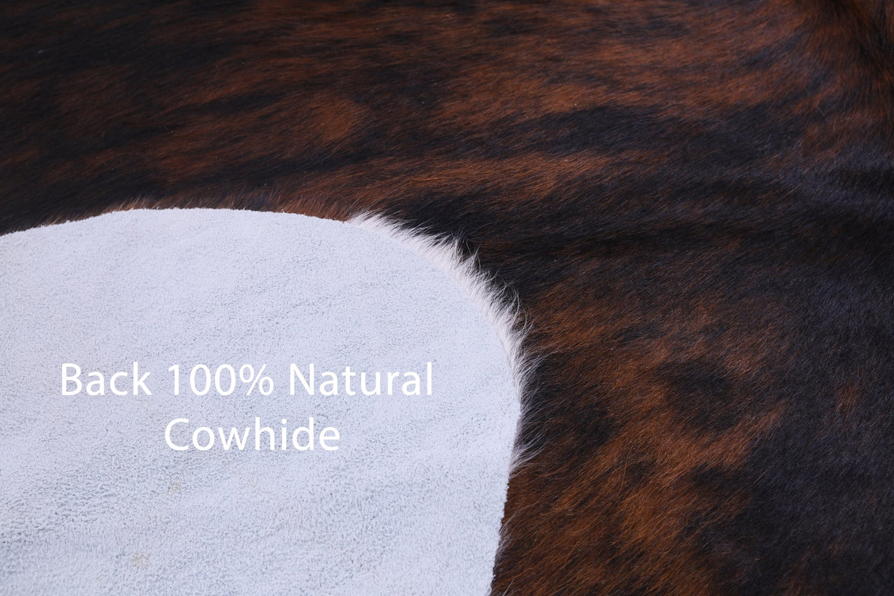 Tricolor Natural Cowhide Rug - Small 6'0"H x 6'0"W